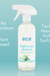 Eco friendly bathroom cleaner with no petroleum, is plant-based, and tackles heavily-soiled surfaces.