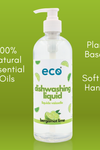 This eco friendly dish soap bergamot lime is scented with 100% natural essential oils, is soft on the hands, and has a plant-based formula.