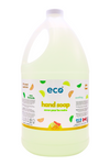 Eco-friendly hand soap citrus in a 4 liter jug for wholesale, perfect for customers to bulk up on hand soap and refill their own containers. 