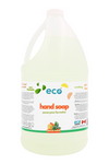 Eco-friendly citrus mint hand soap in a 4-liter jug for wholesale, ideal for customers to bulk up on hand soap and refill their own bottles