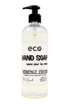 Eco hand soap in a 500ml ready-to-use bottle for wholesale, ideal for eco-friendly retailers. This ambience edition is a blend of lavender, citrus, rosemary mint and cedar natural essential oils.