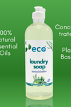 This eco friendly laundry soap in rosemary mint is scented with 100% natural essential oils, is concentrated, and has plant-based ingredients.