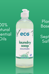 This eco friendly laundry soap in eucalyptus is scented with 100% natural essential oils, is septic safe, and has a plant-based formula.