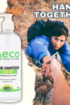 Eco Sanitizer's hand sanitizer liquid for disinfecting the hands.