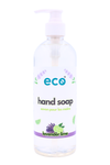 Eco hand soap in a 500ml ready-to-use bottle for wholesale, ideal for eco-friendly retailers.