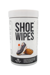 Can of 100 shoe wipes for cleaning sneakers on the go.